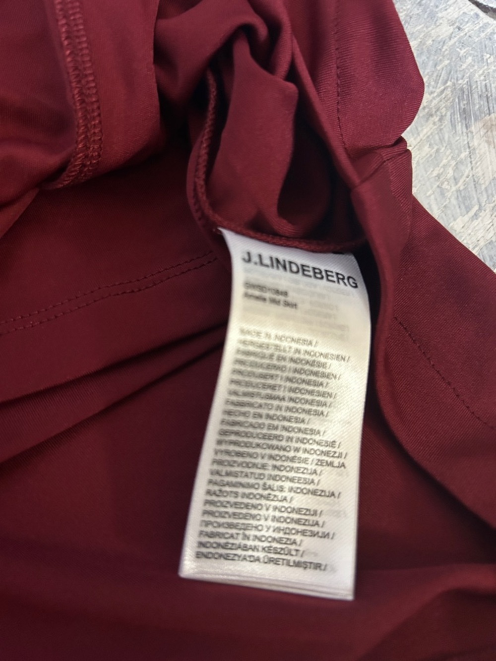 J.Lindeberg Burgundy Mini Skirt - Picture 5 of 8